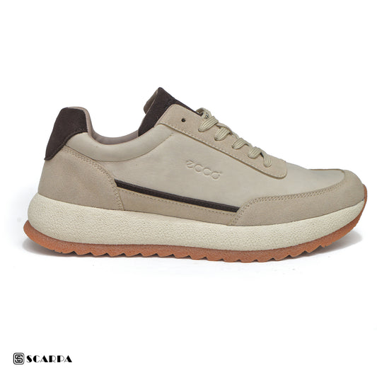 Scarpaa Comfartable Fashion Men's Fashion Sneaker -Durable Rubber BEIGE Color CH4