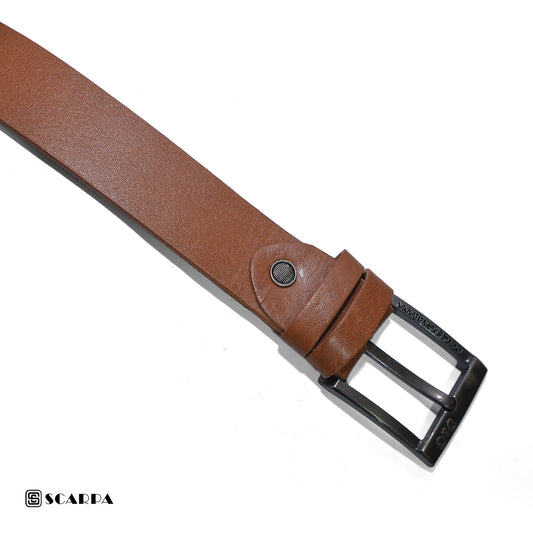 4 CM Genuine leather Belt - lux - HAVAN Color Model D&G