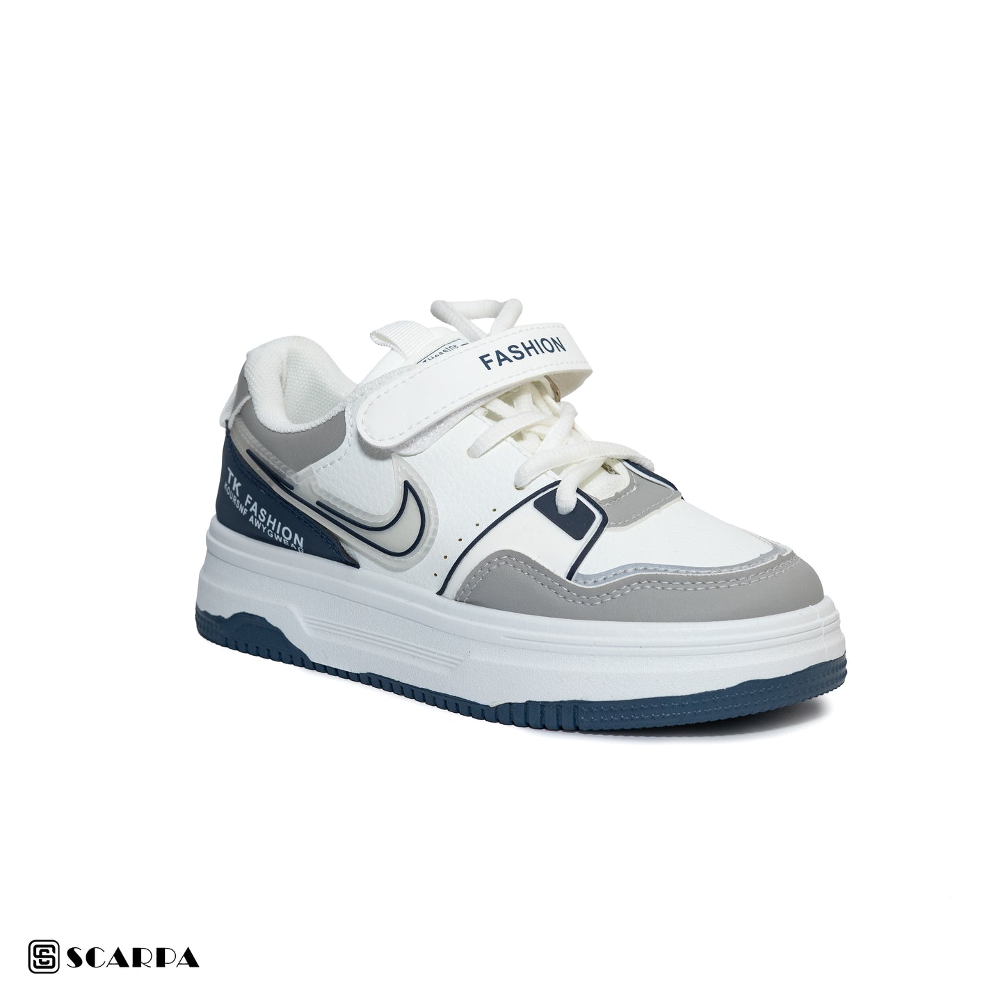 Scarpaa Comfartable Fashion KIDS Sneakers model S-207-WHITE&BLUE