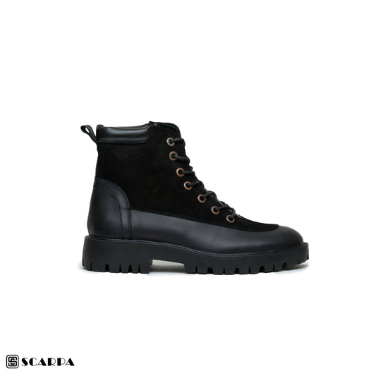New comfartable Scarpa Leather Boot with BLACK Color Model V R09