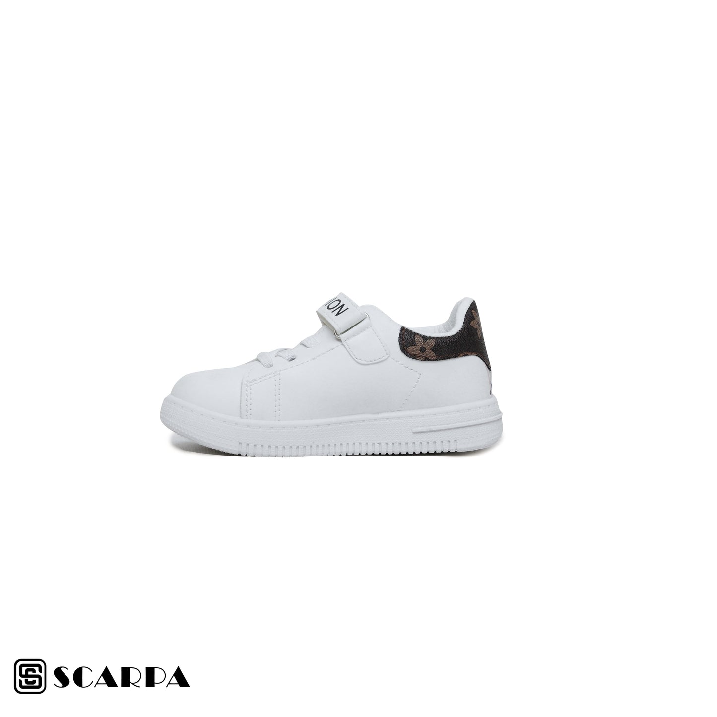 Scarpaa Comfartable Fashion KIDS Sneakers model kids7206-WHITE&BROWEN