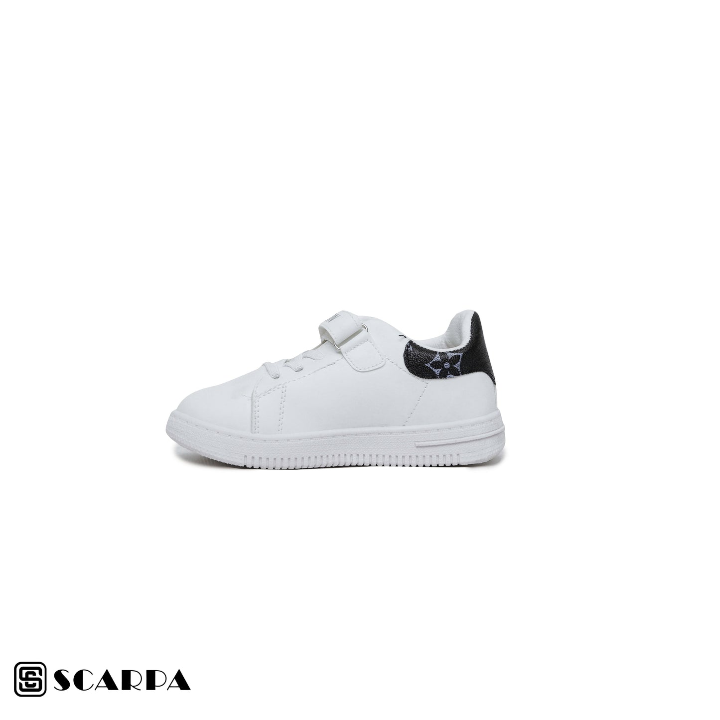 Scarpaa Comfartable Fashion KIDS Sneakers model kids7206-WHITE&BLACK