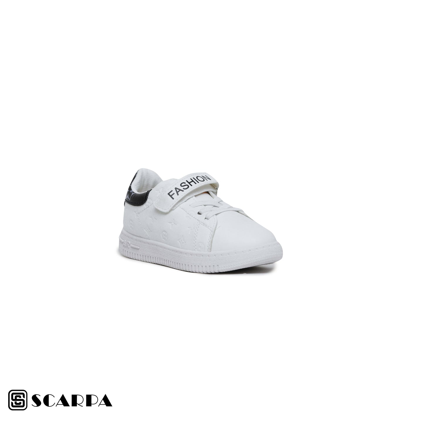 Scarpaa Comfartable Fashion KIDS Sneakers model kids7206-WHITE&BLACK
