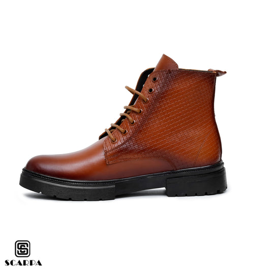 Scarpa Leather Boot with HAVAN Color Model CL 813