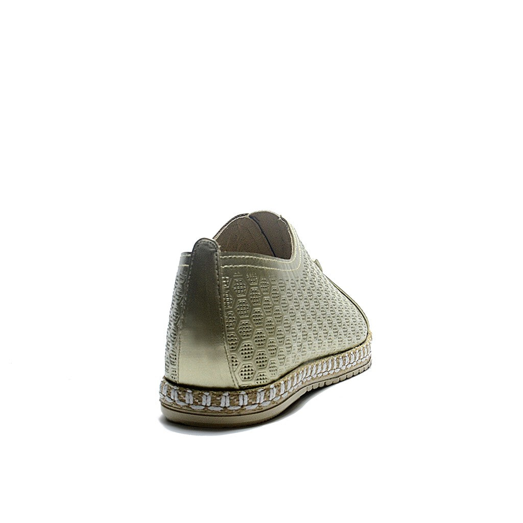 GOLD Mesh-Textile Side-Logo Lace-up Running Athletic Shoes for Women ,Scarpa Model B864