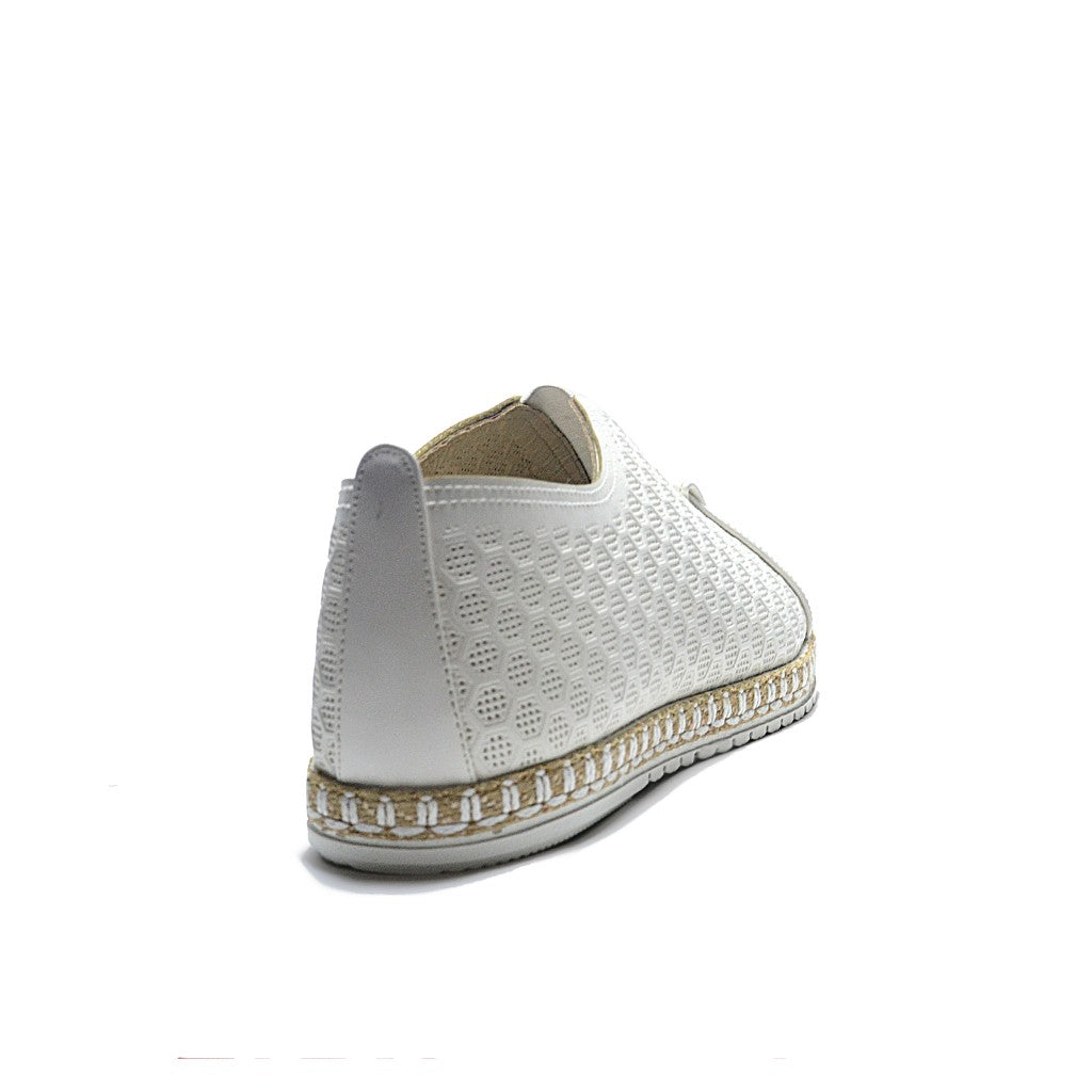 WHITE Mesh-Textile Side-Logo Lace-up Running Athletic Shoes for Women ,Scarpa Model B864