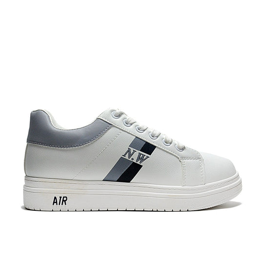 WHITE&GRAY Mesh-Textile Side-Logo Lace-up Running Athletic Shoes for Women ,Scarpa Model CCB02