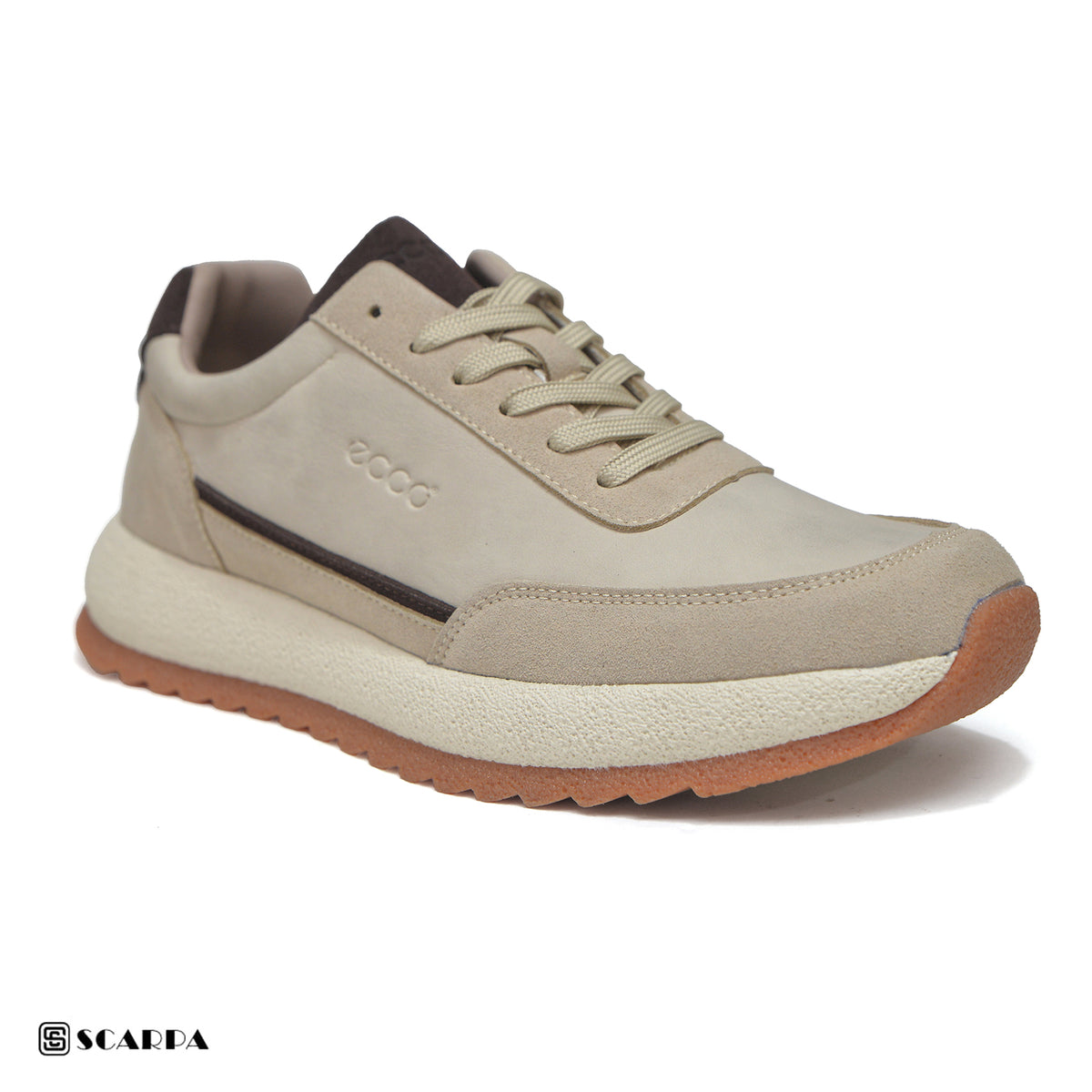 Scarpaa Comfartable Fashion Men's Fashion Sneaker -Durable Rubber BEIGE Color CH4