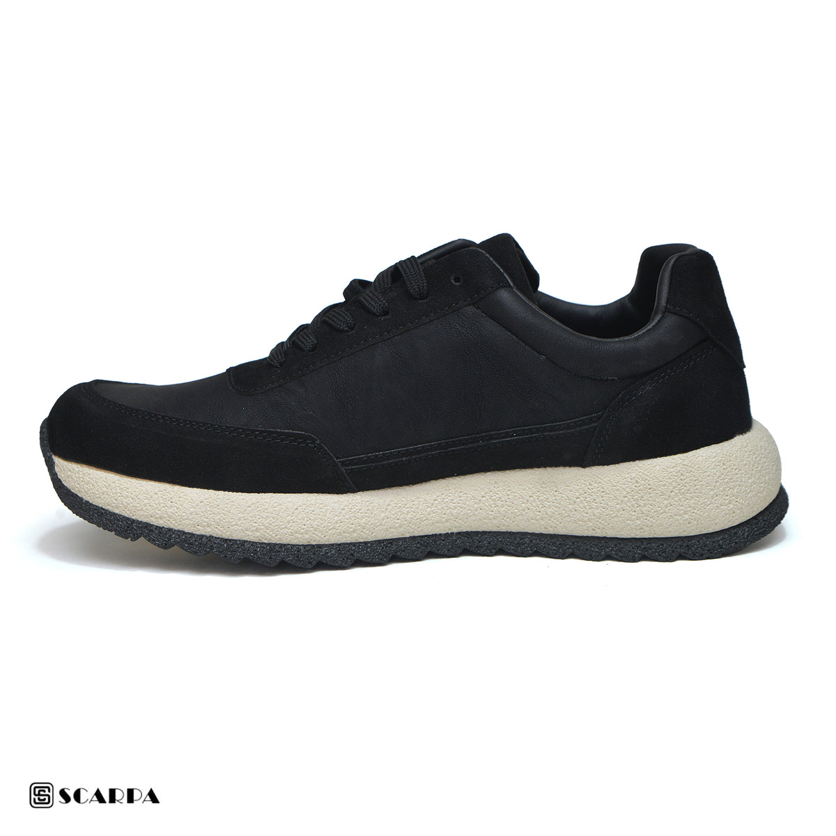 Scarpaa Comfartable Fashion Men's Fashion Sneaker -Durable Rubber BLACK Color CH4