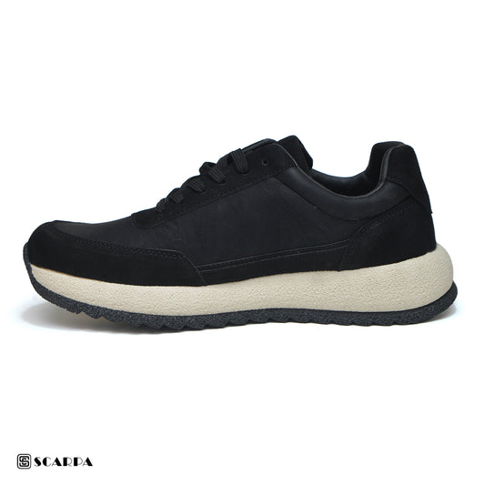 Scarpaa Comfartable Fashion Men's Fashion Sneaker -Durable Rubber BLACK Color CH4