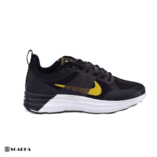 New comfartable Fashion Sneakers with BLACK&GOLD Color ,Scarpa Model NIKE LUNAR