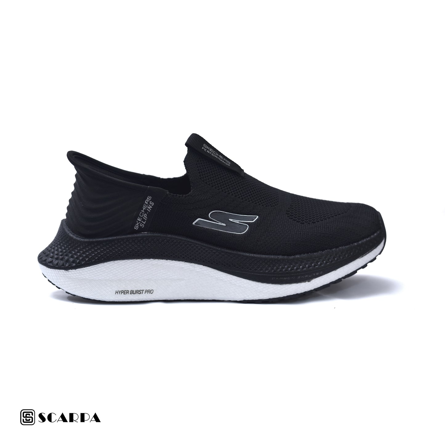 New comfartable Men's Skechers with BLACK&WHITE Color ,Model  SC SLIP 3