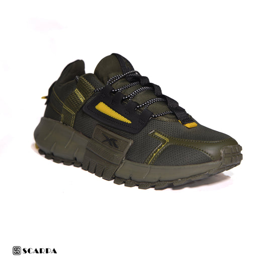 New comfortable Fashion Sneakers with olive Color ,Scarpa Model YZ REEBOK