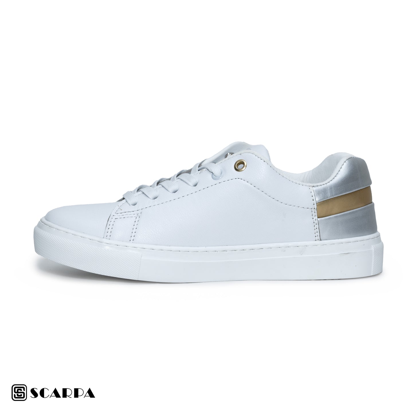 New comfartable Fashion Sneakers with WHITE&SILVER  Color ,Scarpa Model G514