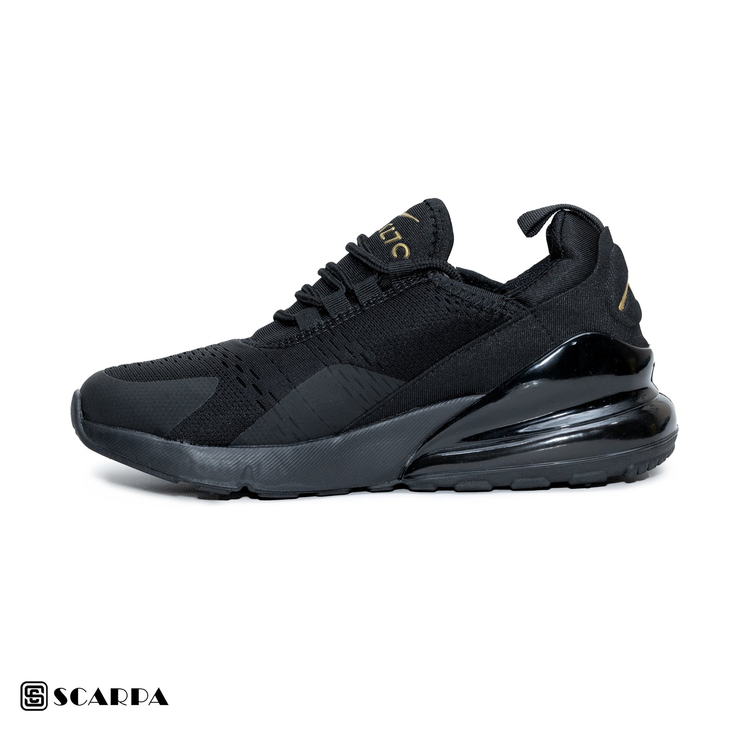 New comfortable Fashion Sneakers with BLACK&GOLD Color ,Scarpa Model AIRMAX