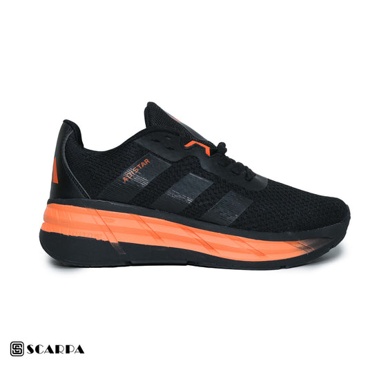 New comfortable Fashion Sneakers with BLACK &ORANGE Color ,Scarpa Model ADI STAR