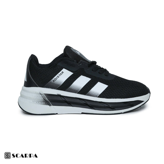 New comfortable Fashion Sneakers with BLACK Color ,Scarpa Model ADI STAR