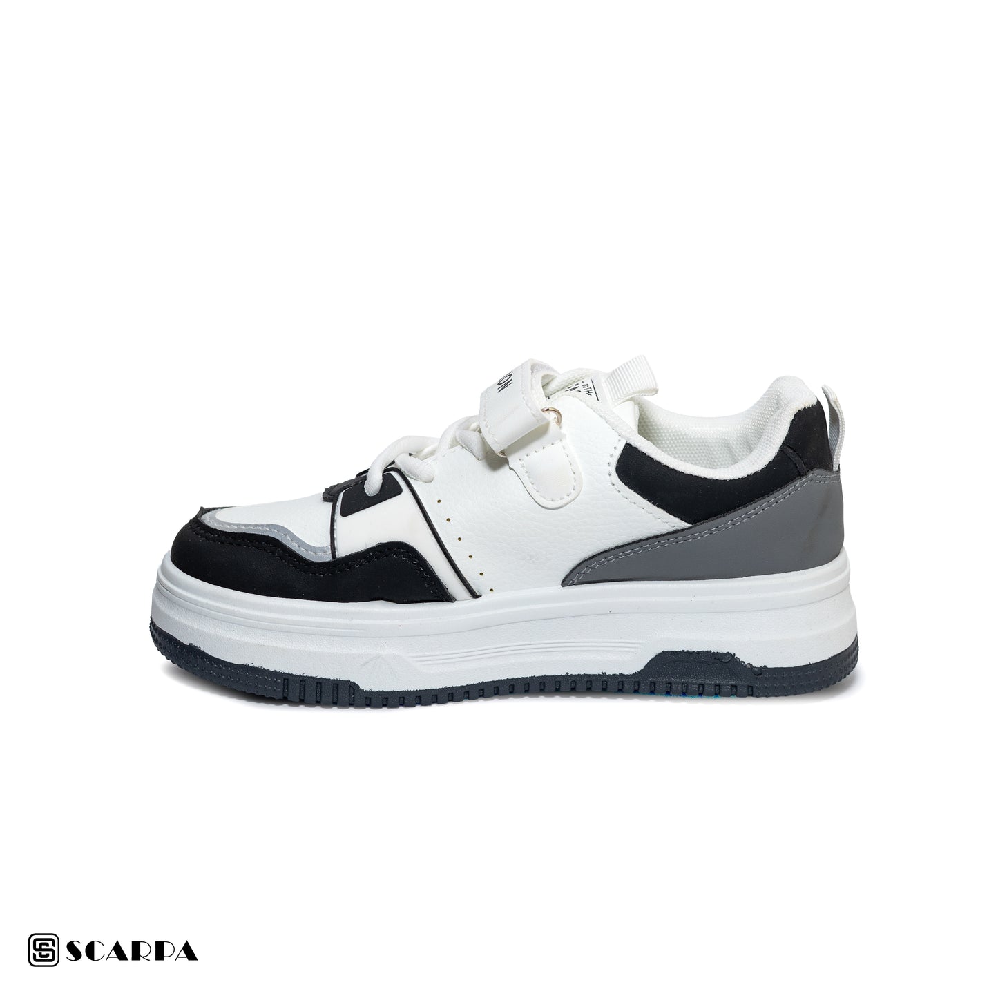 Scarpaa Comfartable Fashion KIDS Sneakers model  S-207-WHITE&BLACK