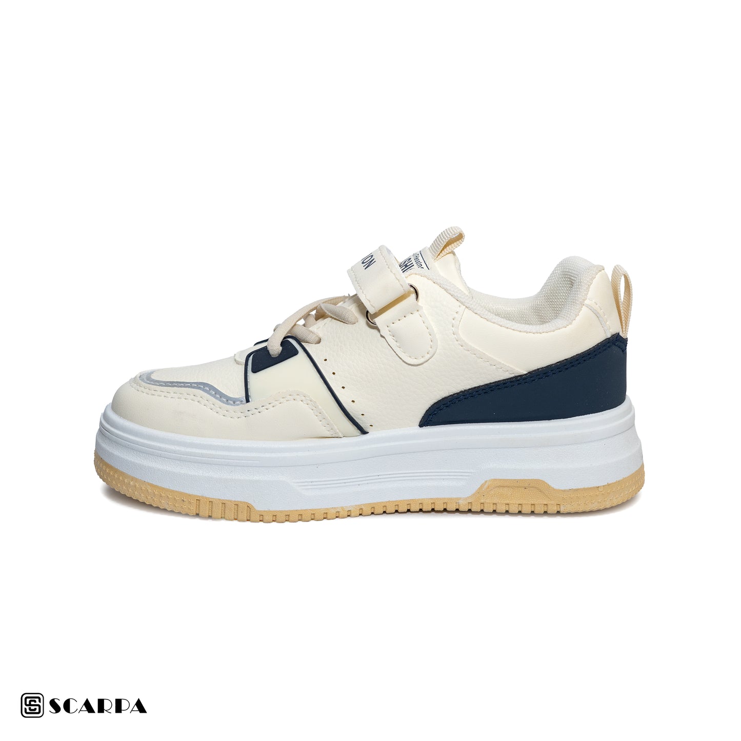 Scarpaa Comfartable Fashion KIDS Sneakers model  S-207-WHITE&BEIGE