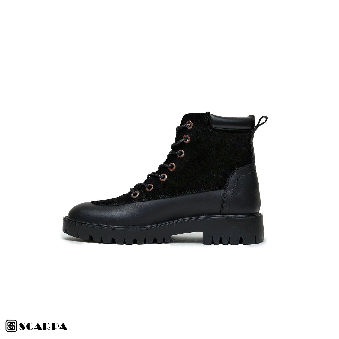 New comfartable Scarpa Leather Boot with  BLACK Color  Model V R09