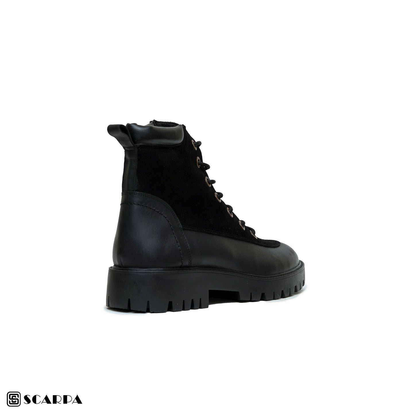 New comfartable Scarpa Leather Boot with  BLACK Color  Model V R09