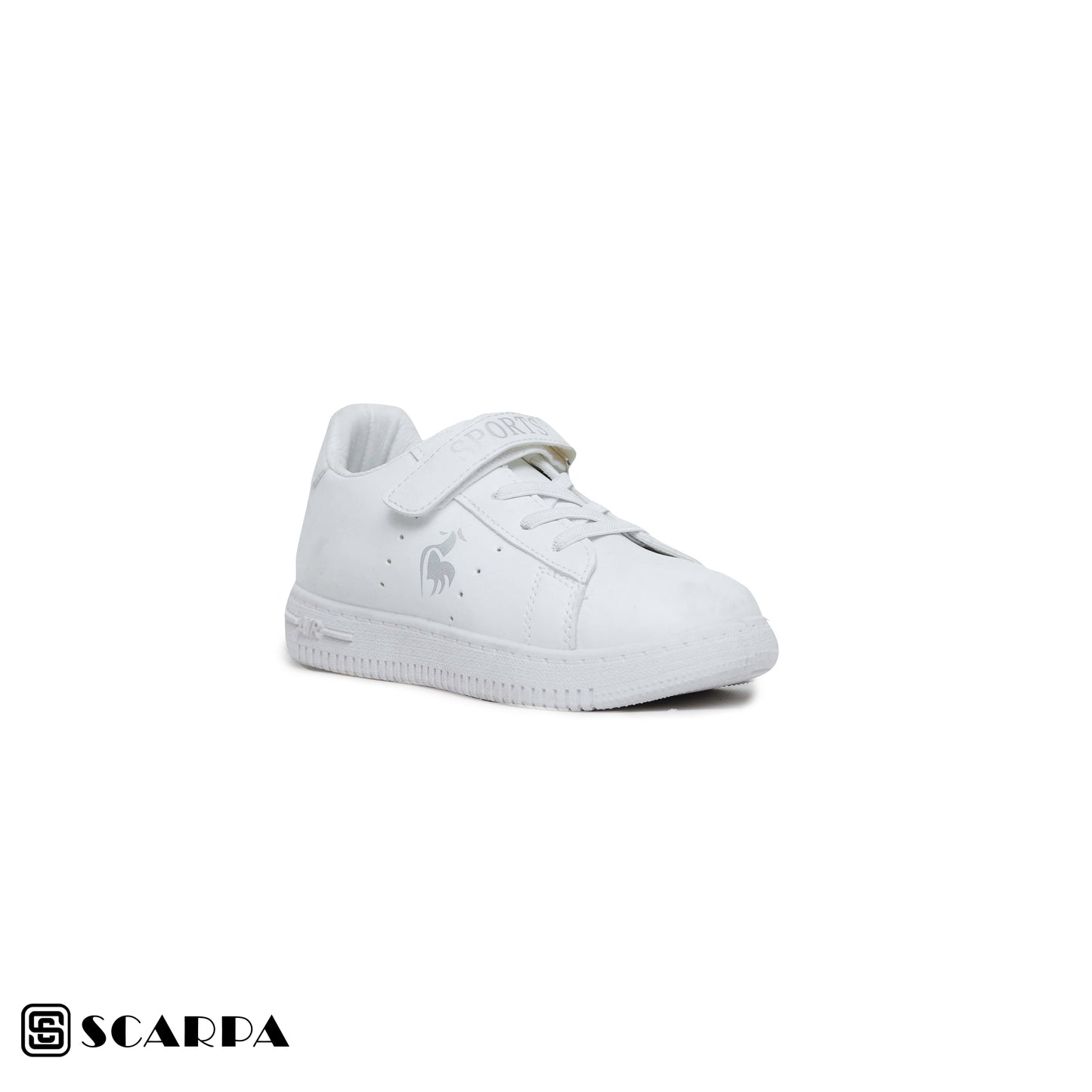 Scarpaa Comfartable Fashion KIDS Sneakers model kids7327-WHITE&GRAY