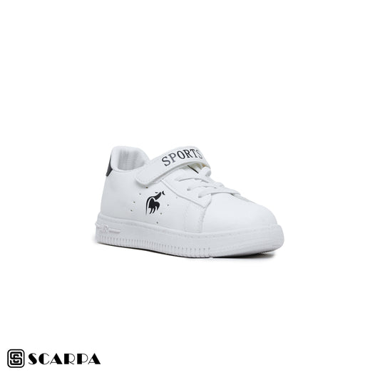 Scarpaa Comfartable Fashion KIDS Sneakers model kids7327-WHITE&BLACK
