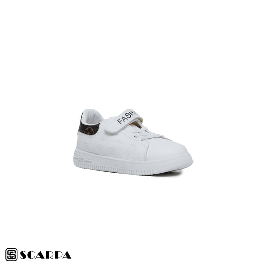 Scarpaa Comfartable Fashion KIDS Sneakers model kids7206-WHITE&BROWEN