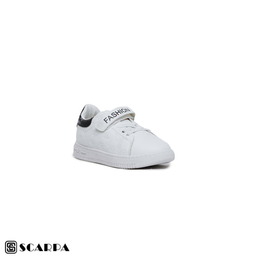 Scarpaa Comfartable Fashion KIDS Sneakers model kids7206-WHITE&BLACK