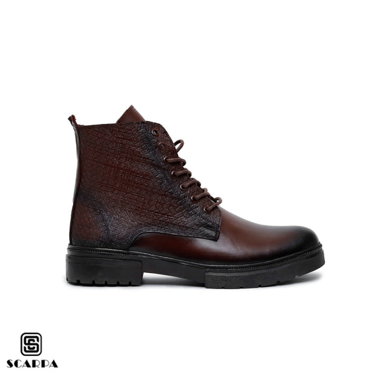 Scarpa Leather Boot with BROWEN Color Model CL 814