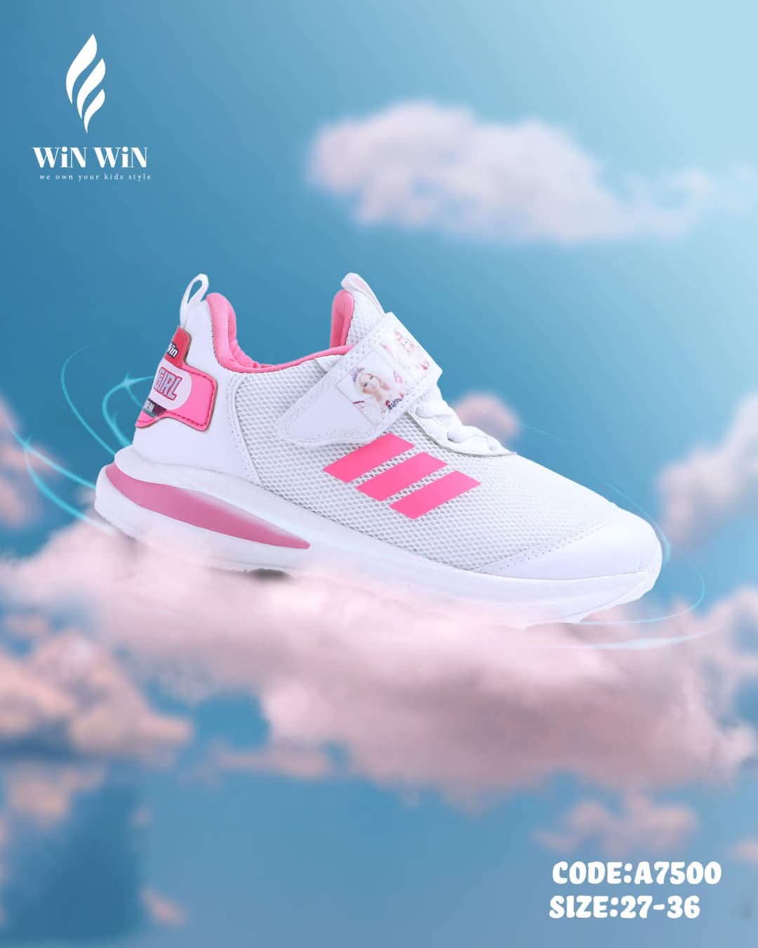 Scarpaa Comfartable Fashion KIDS Sneakers model kids R 7501-WHITE
