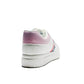 WHITE&PINK Mesh-Textile Side-Logo Lace-up Running Athletic Shoes for Women ,Scarpa Model  CCB02