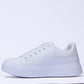 WHITE  Mesh-Textile Side-Logo Lace-up Running Athletic Shoes for Women ,Model RB4